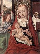 Master of the Saint Ursula Legend Virgin and Child with an Angel oil painting artist